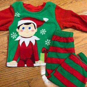 Fleece elf on a shelf pajamas 2t
